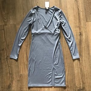 H&M Ribbed Wrap- Style Dress